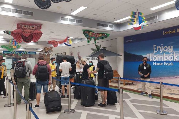 Jelang WSBK, penumpang yang tiba di Bandara Lombok mengalami peningkatan