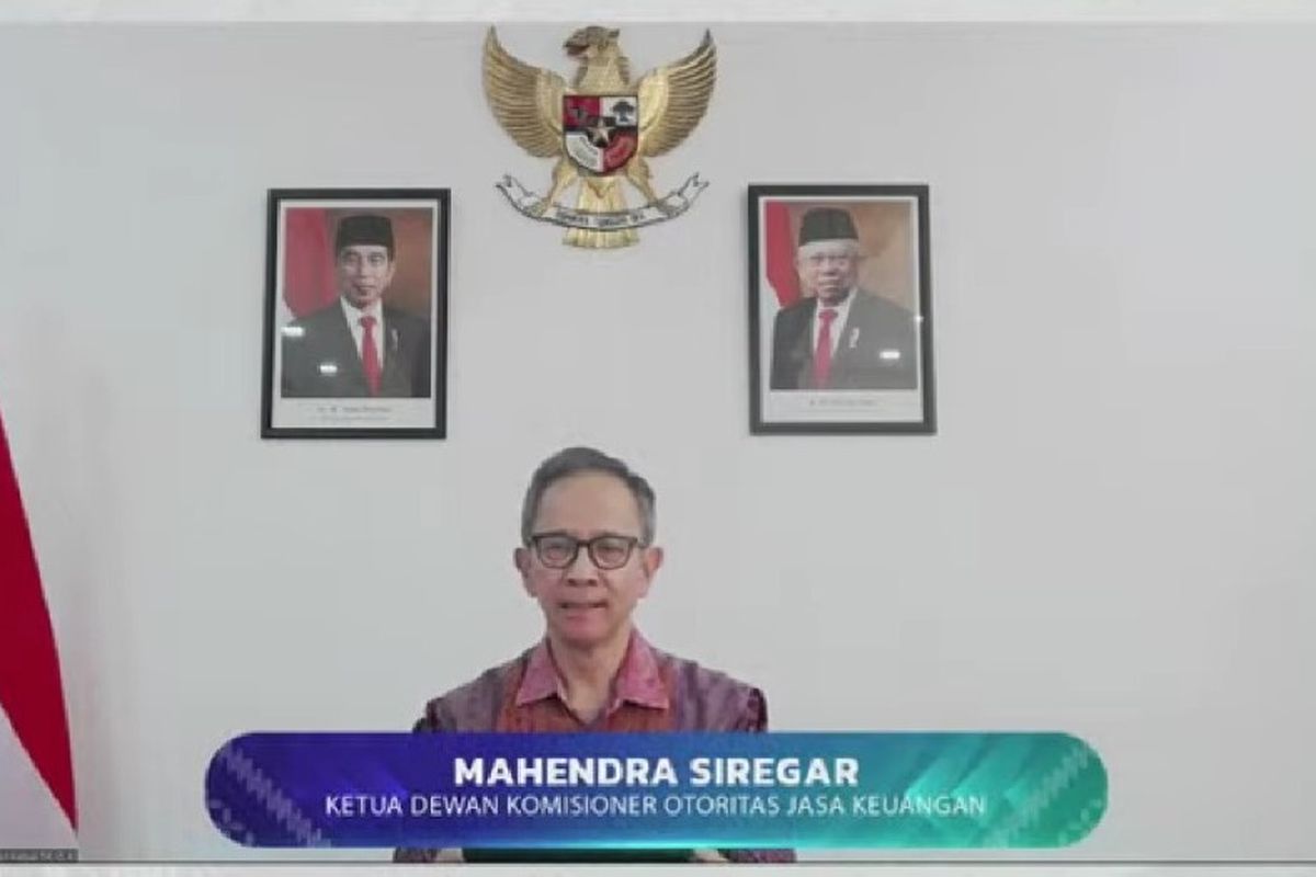 Ketua Dewan Komisioner OJK Mahendra Siregar dalam acara Literasi Keuangan Indonesia Terdepan (Like It) 2022, Jumat (12/8/2022).