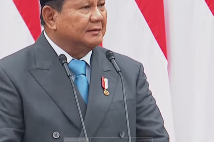 Presiden Prabowo Subianto di Pidato Kenegaraan Laporan Kinerja, Gedung Nusantara, Kompleks Parlemen RI, Jakarta, 15 Agustus 2025. (YouTube DPR)
