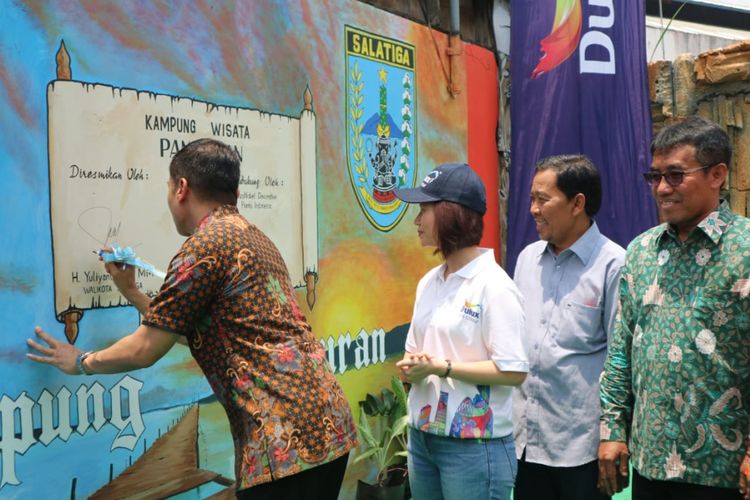 Kampung mural di Salatiga yang lagi ngehits dijadikan Kampung Wisata Pancuran, Kamis (1/11/2018).