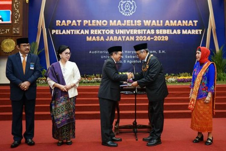 Prof Hartono Dilantik Jadi Rektor UNS 2024-2029, Berikut Profilnya...