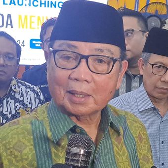 Ketua Dewan Pakar TKN Prabowo-Gibran, Burhanuddin Abdullah saat ditemui di Markas TKN Fanta, Jakarta Pusat, Rabu (11/9/2024). 