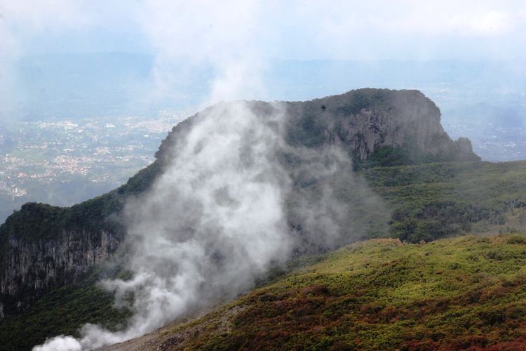 Area di sekitar kawah Gunung Gede, Jawa Barat