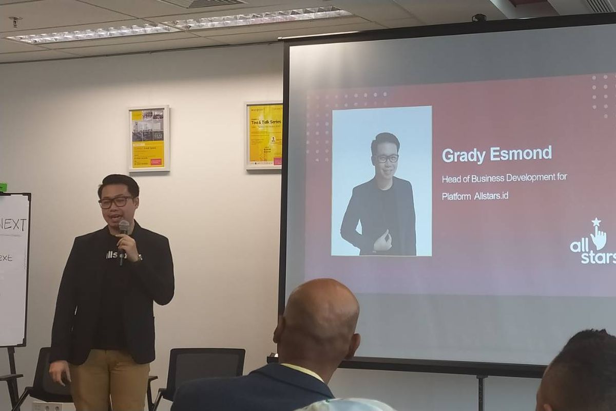 Grady Esmond selaku Head of Business Development Platform Allstars.id