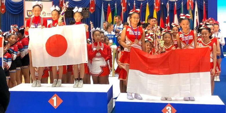 Timnas Cheerleading Indonesia raih medali perunggu pada Kejuaraan Dunia Cheerleading yang Ke-10 Tahun 2019 untuk kategori Cheerleading Junior 1 di Jepang, 23-24 November.