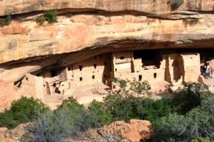 Tebing Batu Pra Sejarah di kawasan Taman Nasional Mesa Merde, Colorado.