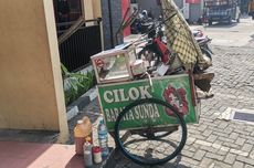 Viral, Video Penjual Cilog yang Sedang Mendorong Gerobak Ditabrak Motor di Sleman