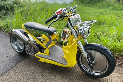 Modifikasi Honda Vario Techno Bergaya Ruckus Lowrider