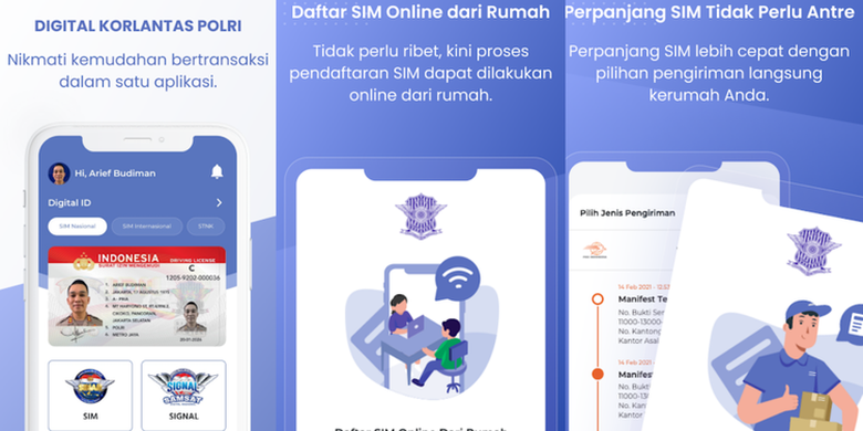 Syarat dan cara bikin SIM online melalui aplikasi Digital Korlantas.