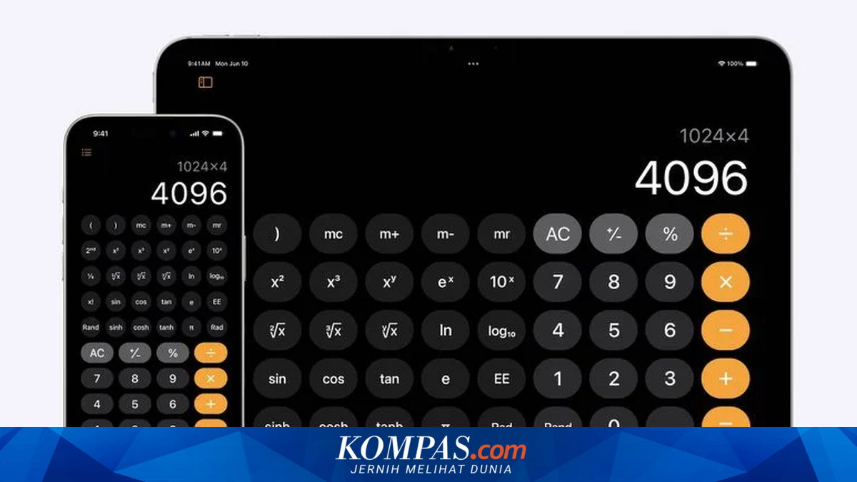 Apple Rilis Aplikasi Kalkulator di iPad Setelah 14 Tahun, Ada Fitur ...