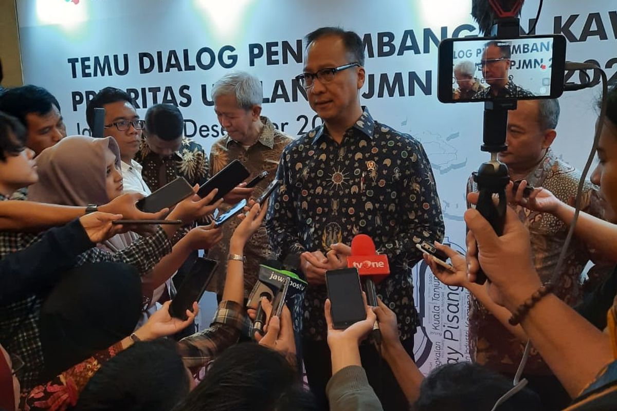 Menteri Perindustrian Agus Gumiwang Kartasasmita dalam acara Temu Dialog Pengembangan Kawasan Industri Prioritas di Jakarta, Selasa (10/12/2019).
