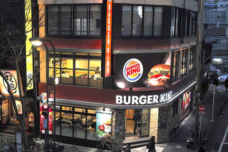 Ilustrasi gerai Burger King di Tokyo, Jepang. 