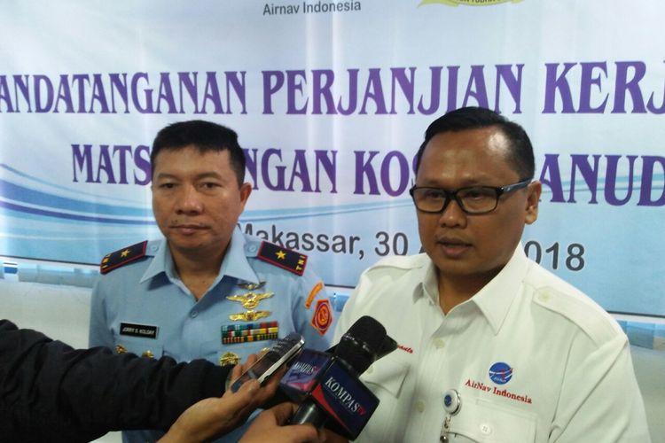 Panglima Kosekhanudnas IV/Biak, Marsekal Pertama Jorry S Kolosy dan GM MATSC Novy Pantaryanto. 