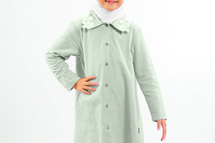 Tunik anak perempuan dari Elzatta, model baju Lebaran 2024 anak perempuan

