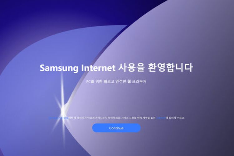 Ilustrasi Samsung Internet di Windows PC.