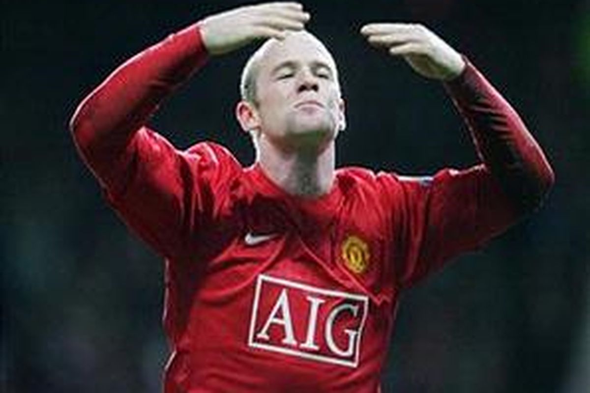 Striker Manchester United, Wayne Rooney.