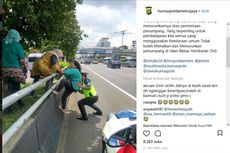 Viral Ibu-ibu Panjat Pembatas Jalan Tol, Ini Peringatan Polisi