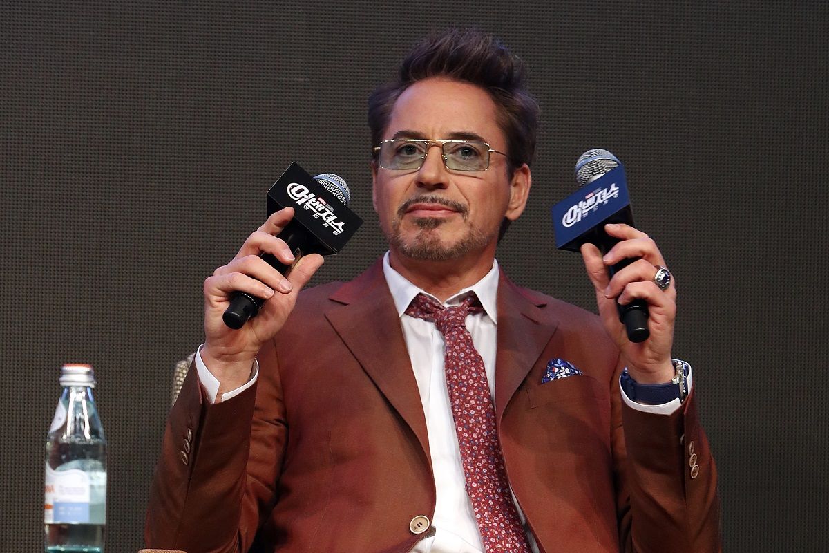 Robert Downey Jr menghadiri press conference untuk film Avengers: Endgame di Seoul, South Korea, pada 15 April 2019.