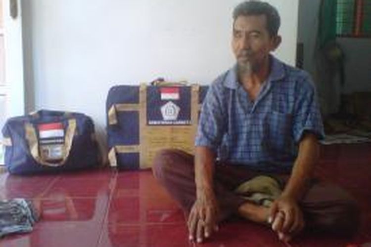 Abdullah (65), Warga Dusun Klanceng Desa Ajung Kecamatan Ajung Jember, Jawa Timur, yang berprofesi sebagai tukang becak, akan berangkat haji tahun ini.