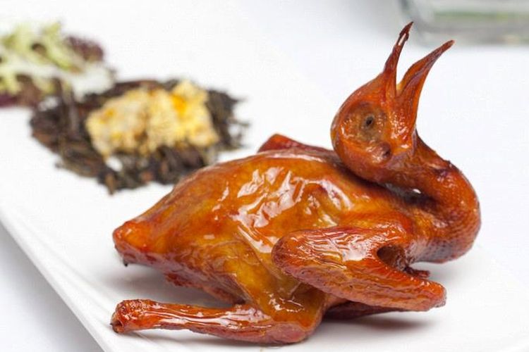 Baby Pigeon with House Chinese Marinade ala The Chairman Hong Kong. 