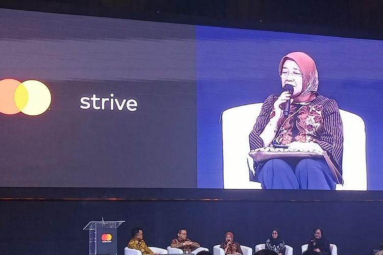 Yunita Resmi Sari dalam Talkshow acara Launching Mastercard Strive Indonesia, Selasa (4/4/2023) di Jakarta.