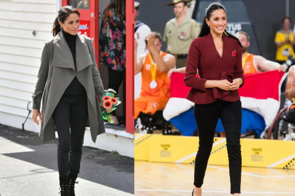 Meghan Markle memakai skinny jeans