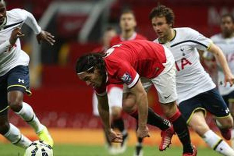 Radamel Falcao saat membela tim Manchester United U-21. 