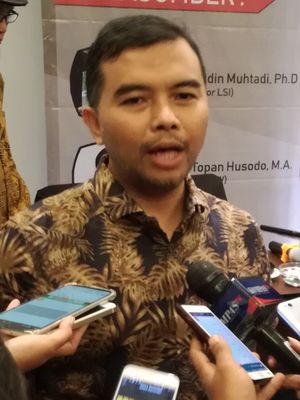 Koordinator Indonesia Corruption Watch (ICW) Adnan Topan Husodo saat ditemui di Hotel Mercure Cikini, Jakarta, Kamis (29/8/2019).