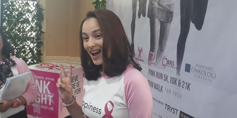 Chelsea Islan dijumpai di Lovepink Care Center, Jakarta Selatan, pada Selasa (11/7/2017).