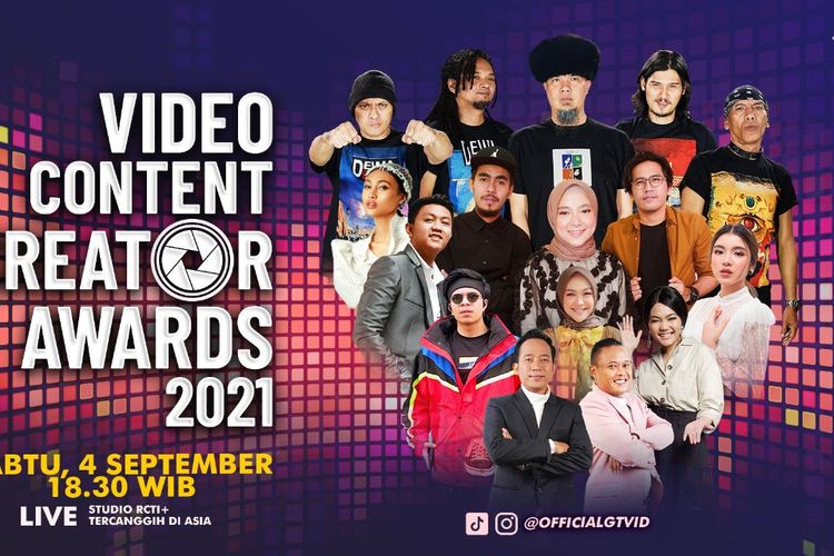 Grup band Dewa 19 hingga Sabyan akan meramaikan acara Video Content Creator Awards 2021 di GTV.