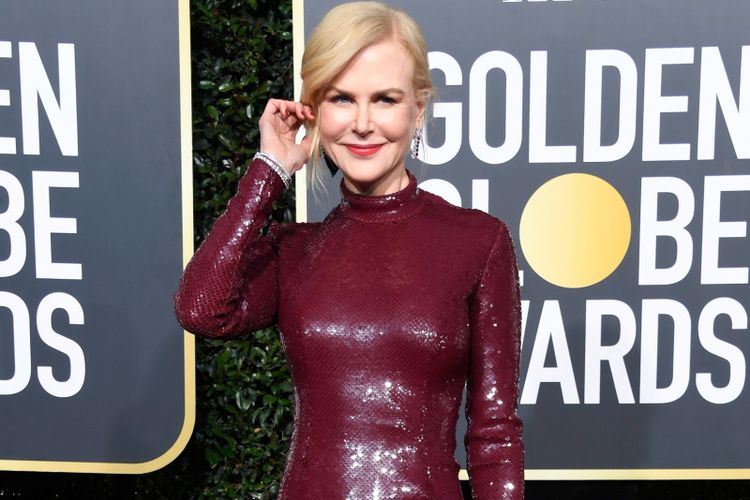 Aktris Nicole Kidman ketika menghadiri Golden Globe 2019, Minggu (6/1/2019) malam waktu setempat.