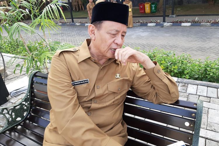 Gubernur Banten Wahidin Halim saat ditemui di Kawasan Pusat Pemerintahan Provinsi Banten (KP3B) Kota Serang, Senin (1/7/2019).