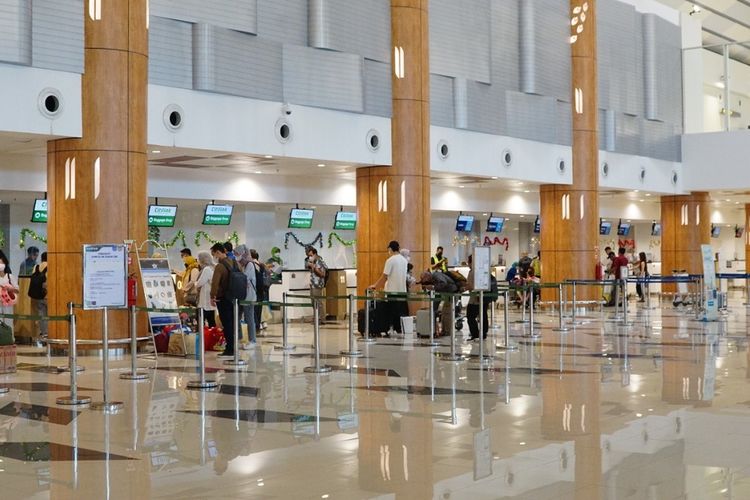 Ilustrasi Bandara Internasional Juanda di Surabaya, Jawa Timur.