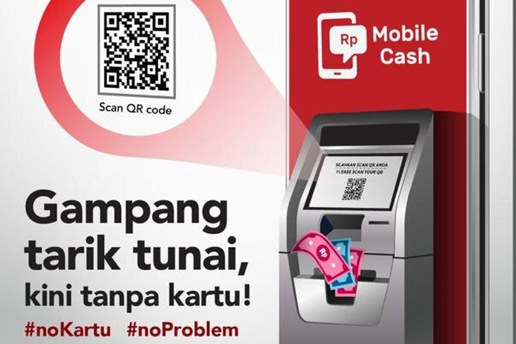 Ilustrasi cara tarik tunai Bank DKI tanpa kartu ATM.