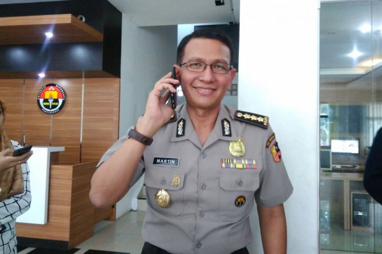 Kepala Bagian Penerangan Umum Divisi Humas Polri Kombes Pol Martinus Sitompul di Mabes Polri, Jakarta, Kamis (15/6/2017).