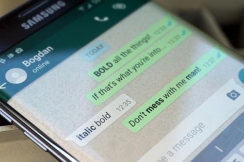 Cara Bikin Huruf di WhatsApp Jadi Tebal dan Miring