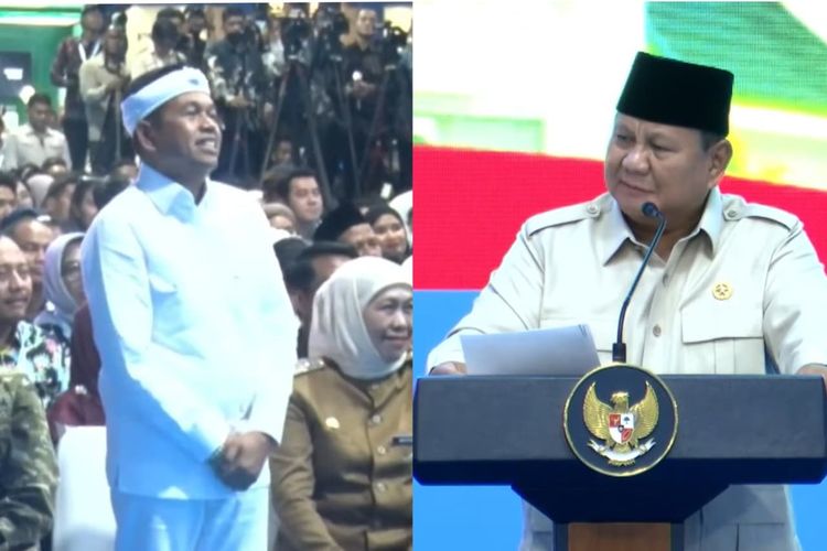 Momen Prabowo Tanya Warna Tali Sepatu KDM Saat Acara Akad Perumahan Subsidi di Batang