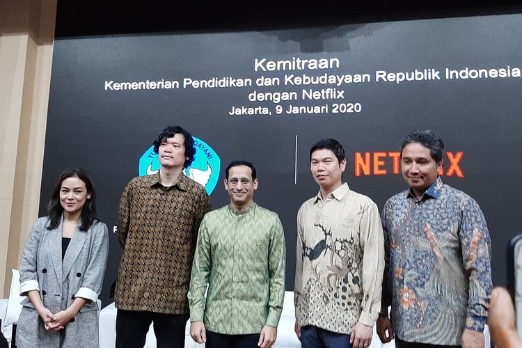 Mendikbud, perwakilan netflix dan pemain dari Industri film 