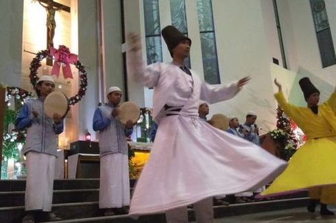 Tari Sufi Iringi Misa Natal di Kota Malang, Pengurus Gereja: Terimakasih Telah Membangun Toleransi 