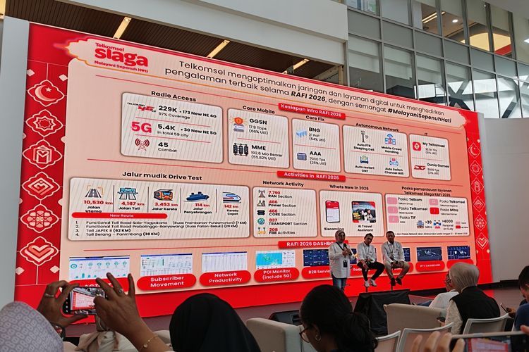 Vice President Global Network Operations, Juanita Erawati menjelaskan pengoptimalan jaringan jelang RAFI 2026 dalam Press Conference Telkomsel Siaga RAFI 2026 di Telkomsel Smart Office, Jakarta Selatan, Rabu (25/2/2026)..