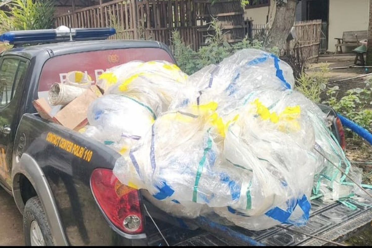 Polisi Sita 39 Balon Udara di Tulungagung, Paling Besar Tingginya 25 Meter