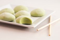 Resep Mochi Green Tea, Lumuri dengan Wijen