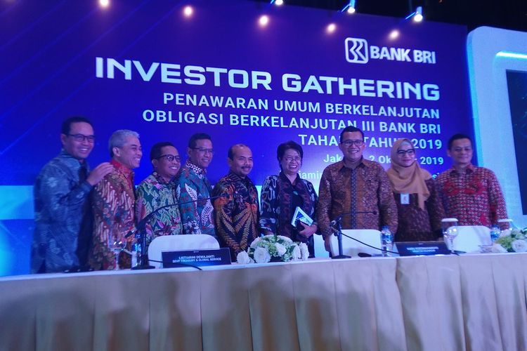 Investor Gathering BBRI soal rencananya menerbitkan Obligasi Berkelanjutan III Tahap I Tahun 2019 di Jakarta, Rabu (2/10/2019).