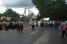 Ada Aksi Massa di Kantor KPU Babel, Jalan Mentok Ditutup