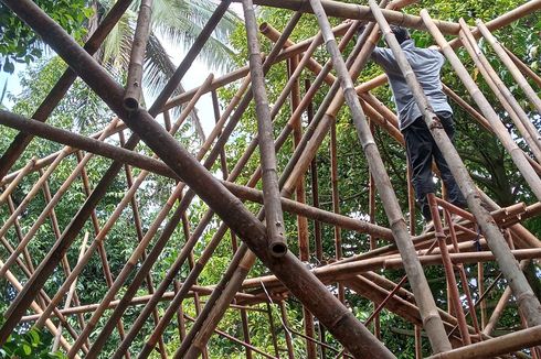 Balai Desa Berbahan Bambu di Lokasi Gempa Cianjur, Digaransi Tahan 30 Tahun