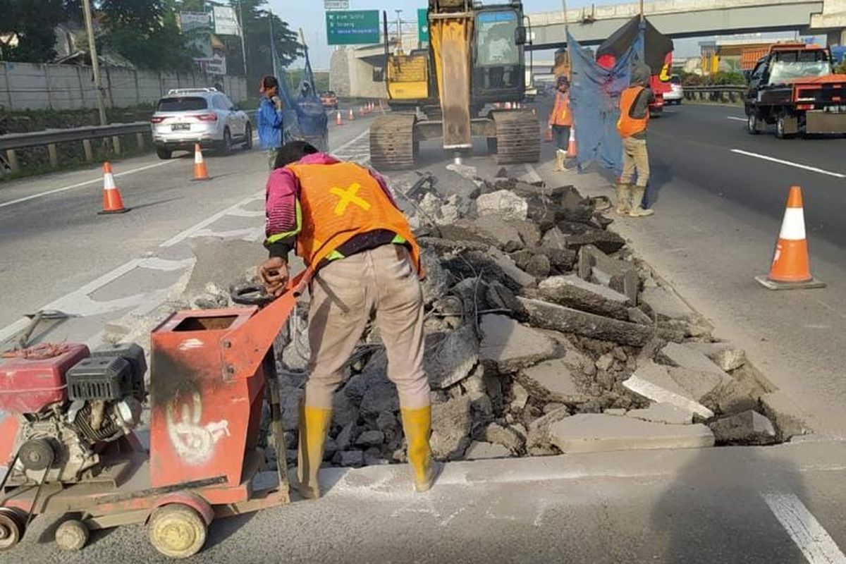 Perbaikan jalan Ruas Tol Jakarta - Tangerang