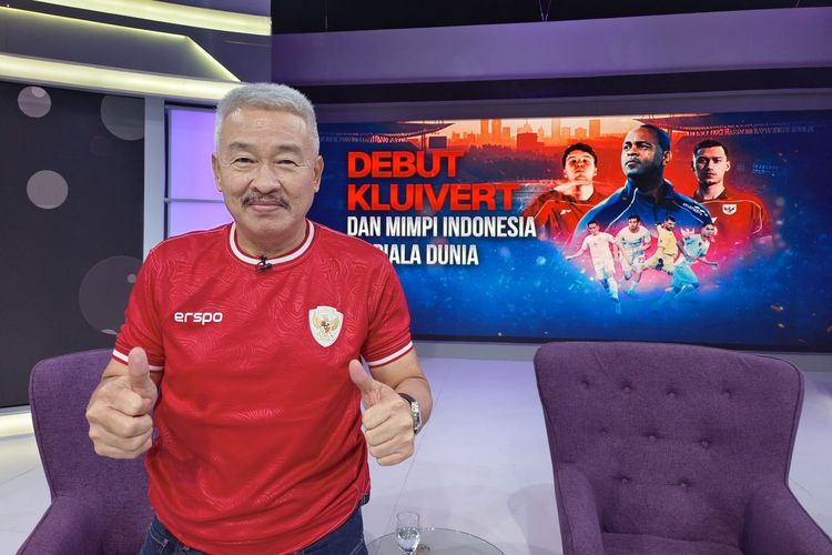 Mantan kiper Timnas Indonesia, Hermansyah, saat tampil di acara ROSI KompasTV pada Kamis (20/3/2025).