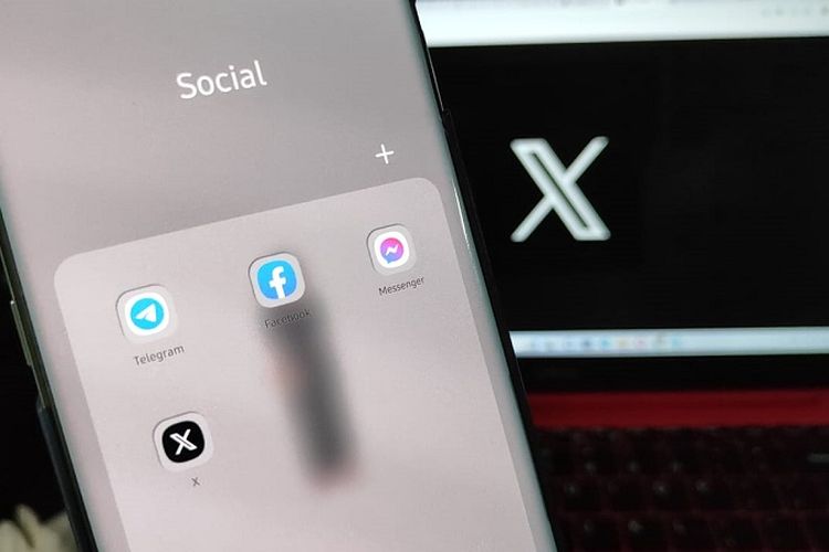 Ilustrasi logo baru Twitter X