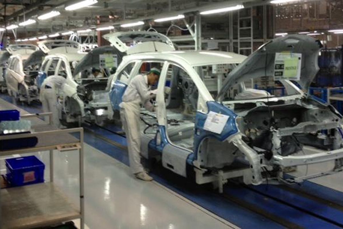 Honda mulai produksi Mobilio di pabrik kedua, Karawang, Jawa Barat, Rabu (15/1/2014).