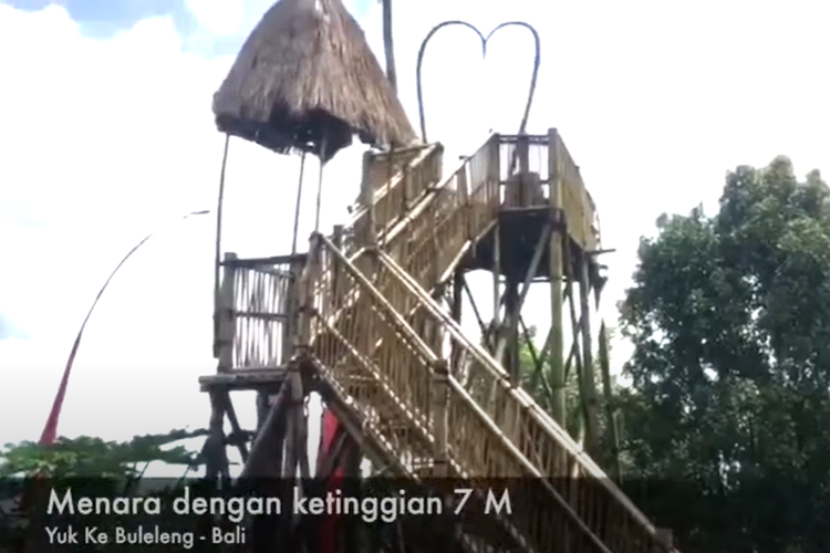 Tangkapan layar gardu pandang yang ada di Kubu Alam, Desa Tigawasa, Kabupaten Buleleng, Bali.